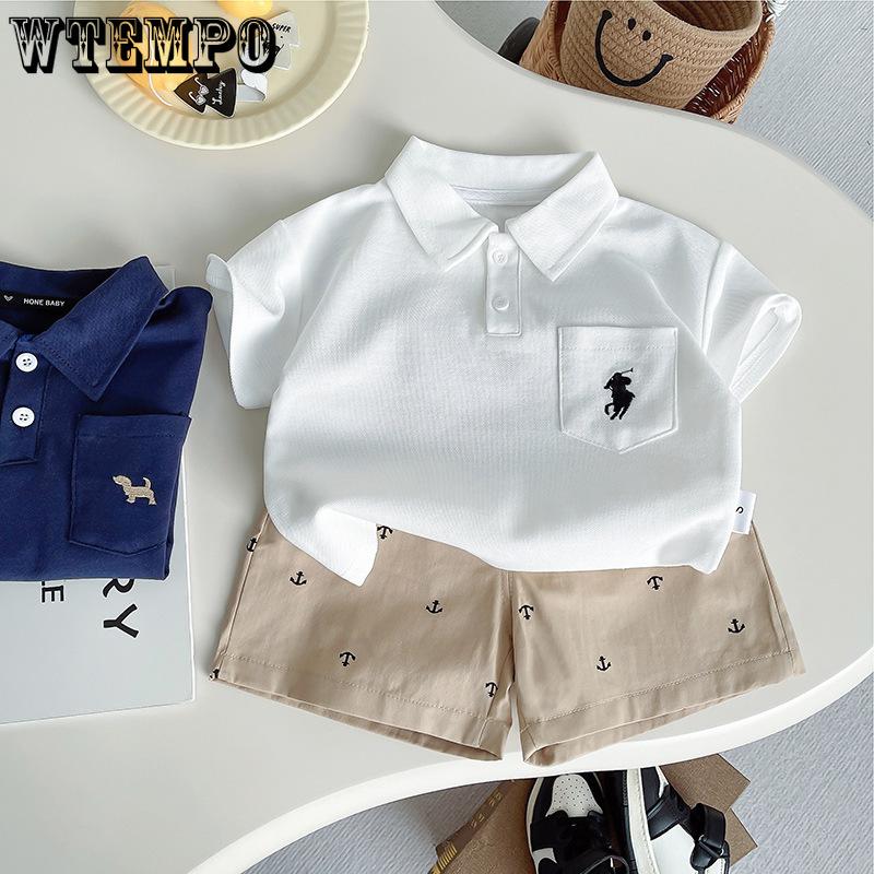 Boys Summer Outfit Set Summer Baby Thin Short Sleeved POLO Outer Two-piece Set Short Style 110 білий
Boys Summer Outfit Set Summer Baby Thin Short Sleeved POLO Outer Two-piece Set Short Style 110 білий
