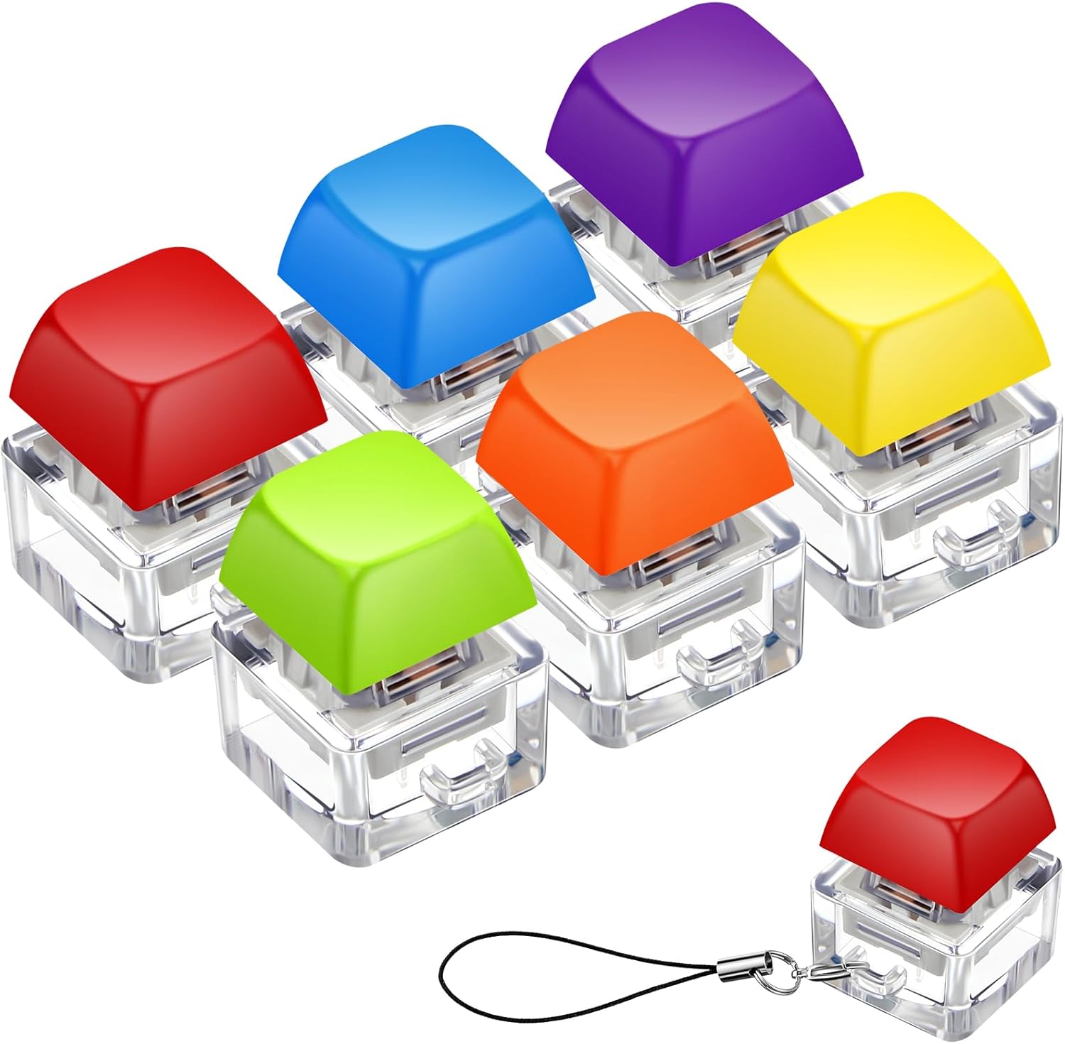 6PCS Keyboard Fidget Toy Keyboard Keychain Decompression Toys Button Stress Relief Gifts for Office School
6PCS Keyboard Fidget Toy Keyboard Keychain Decompression Toys Button Stress Relief Gifts for Office School
