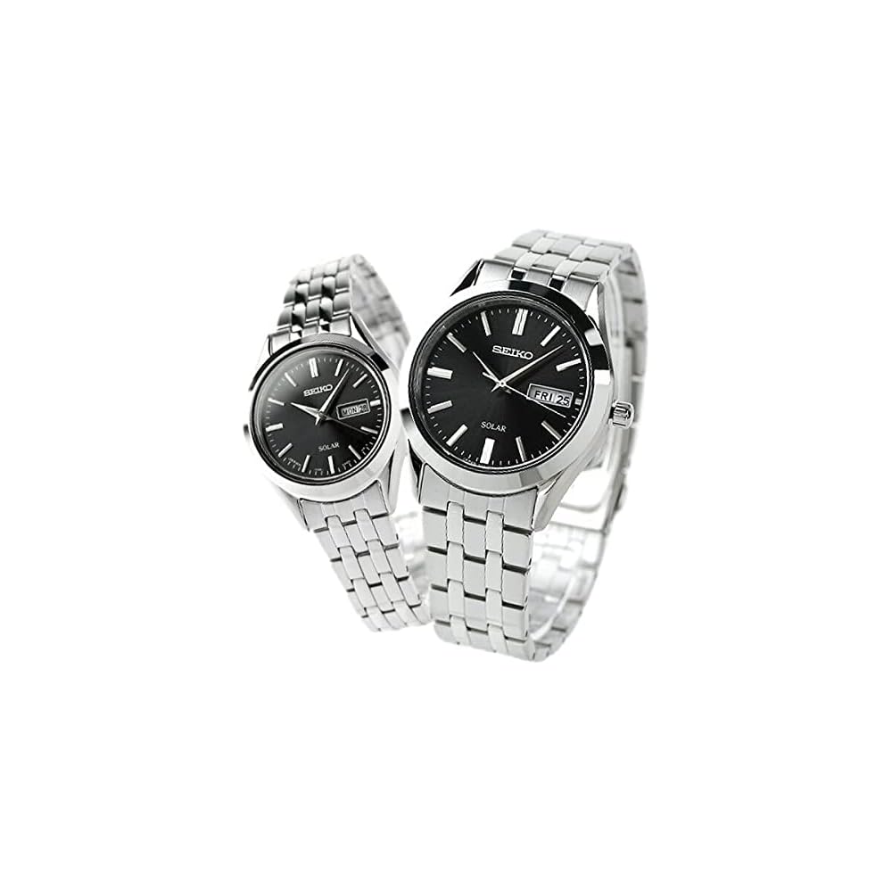 Seiko Spirit Solar Black Watch Pair with Box and Wrapping Men s and Women s Timepieces
Seiko Spirit Solar Black Watch Pair with Box and Wrapping Men s and Women s Timepieces