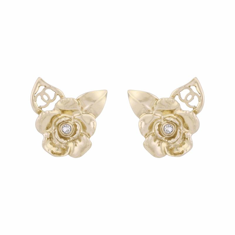 CHANEL three-dimensional flower shape crystal earrings women s silver золотий
CHANEL three-dimensional flower shape crystal earrings women s silver золотий