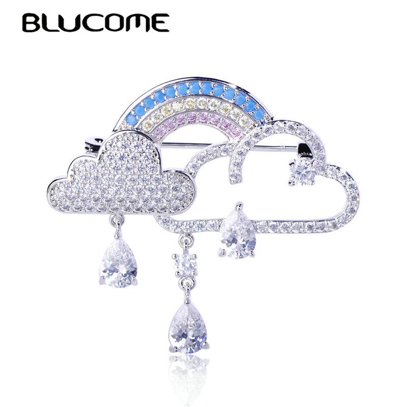 Изысканные броши Blucome, облако, радуга, форма капли воды, медные украшения, женская одежда, аксессуары для костюма
Изысканные броши Blucome, облако, радуга, форма капли воды, медные украшения, женская одежда, аксессуары для костюма
