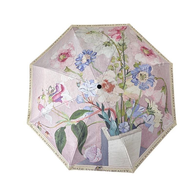 Retro Korean Oil Painting Sun Umbrella Women Sunny and Rainy Umbrella Black Gum Sun Protection UV Protection Sunscreen Umbrella
Retro Korean Oil Painting Sun Umbrella Women Sunny and Rainy Umbrella Black Gum Sun Protection UV Protection Sunscreen Umbrella