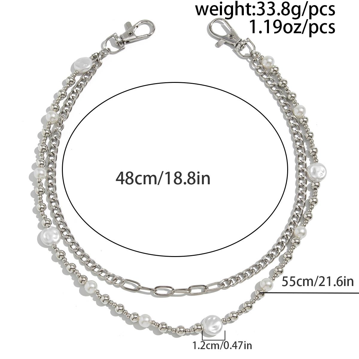 Hip-Hop Imitation Pearl Beaded Trouser Chain, Fashionable Niche Chain Splicing Jeans Waist Chain Hanging Chain
Hip-Hop Imitation Pearl Beaded Trouser Chain, Fashionable Niche Chain Splicing Jeans Waist Chain Hanging Chain