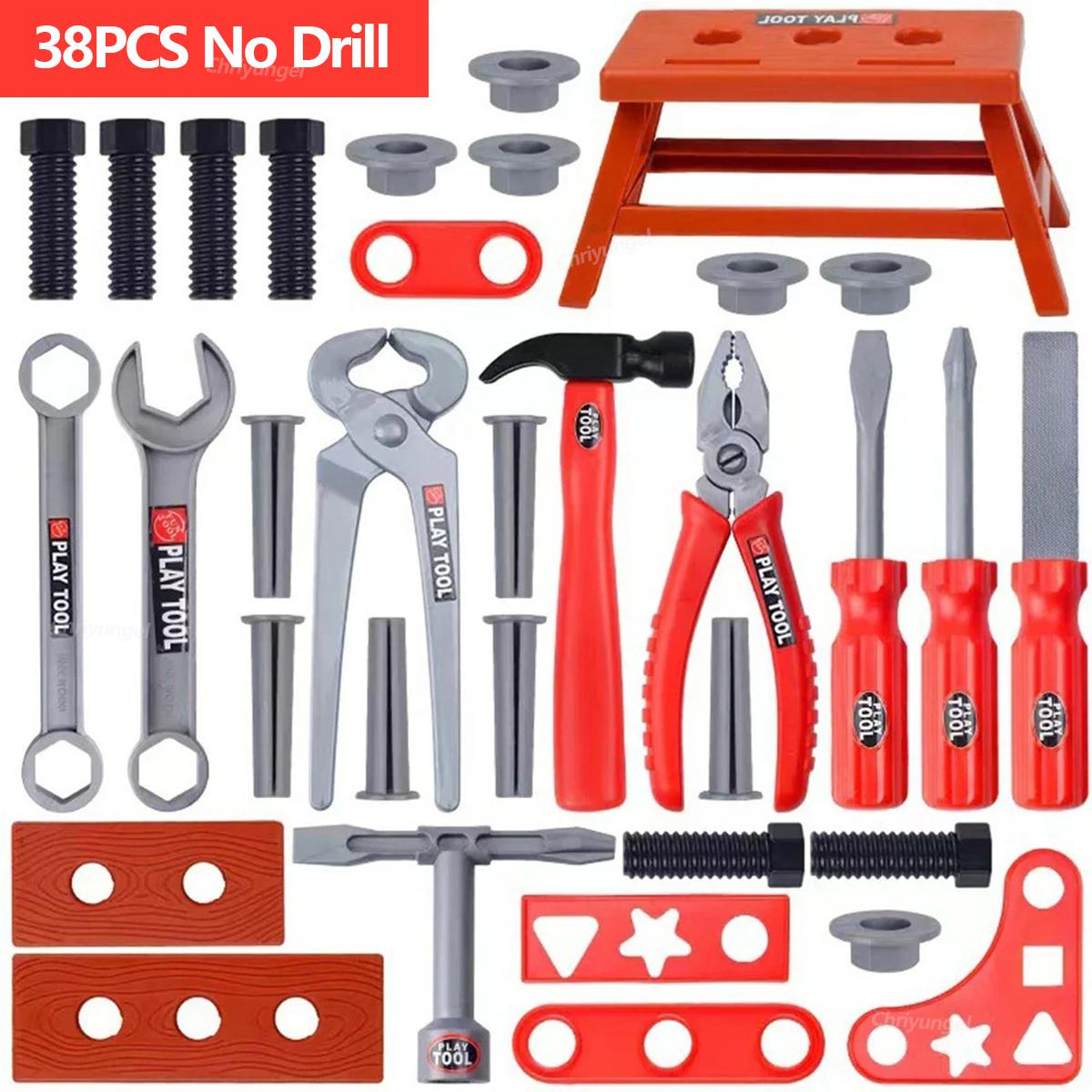 Kids Tool Set Toys 38/41/42 PCS Pretend Play Repair Construction Tool Kit for Toddlers Educational Learning Toys Boys Girls Gift
Kids Tool Set Toys 38/41/42 PCS Pretend Play Repair Construction Tool Kit for Toddlers Educational Learning Toys Boys Girls Gift