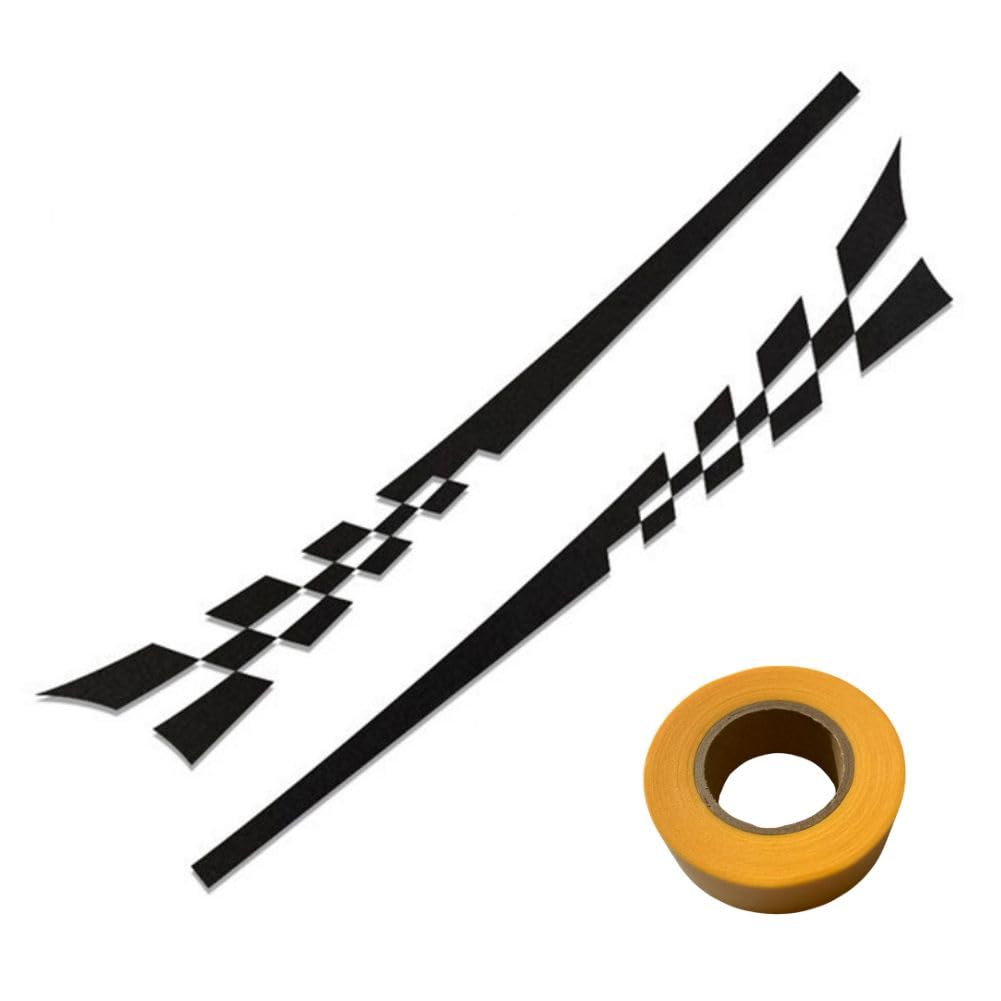 DIY Car Stickers Left and Right Pair Makeover Waterproof Block Check Checkered Flag Side Sticker Decal Masking Tape Included D.Stomo (Black)
DIY Car Stickers Left and Right Pair Makeover Waterproof Block Check Checkered Flag Side Sticker Decal Masking Tape Included D.Stomo (Black)