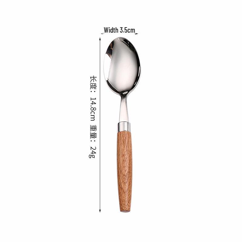 Ручка из дерева сапеле Нержавеющая сталь 304 Западные столовые приборы