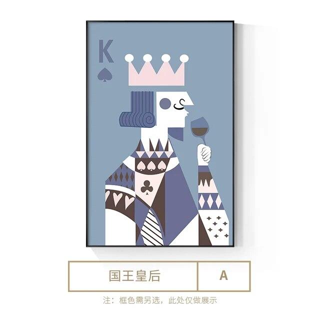 Современные креативные покерные карты King Card, холст, живопись, постеры и принты, игральные карты, художественные настенные панно для гостиной, спальни, прохода 21*30cm
Современные креативные покерные карты King Card, холст, живопись, постеры и принты, игральные карты, художественные настенные панно для гостиной, спальни, прохода 21*30cm