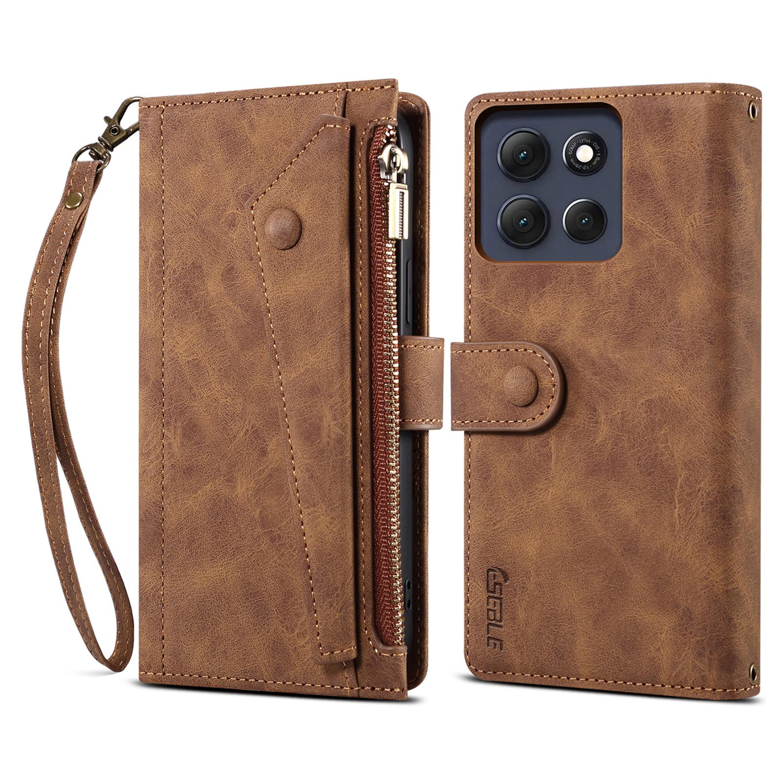 ESEBLE Star Series For Motorola Moto G86 5G Case Zipper Wallet Leather Stand Phone Cover with Wrist Strap Brown
ESEBLE Star Series For Motorola Moto G86 5G Case Zipper Wallet Leather Stand Phone Cover with Wrist Strap Brown