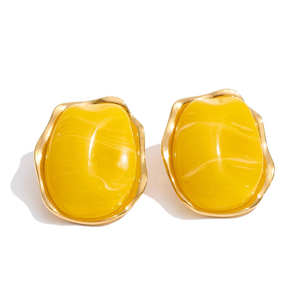 Yhpup 5 Color Spring Summer Acrylic Resin Candy Stud Earrings Gold Color Stainless Steel Exclusive Fashion Jewelry
Yhpup 5 Color Spring Summer Acrylic Resin Candy Stud Earrings Gold Color Stainless Steel Exclusive Fashion Jewelry