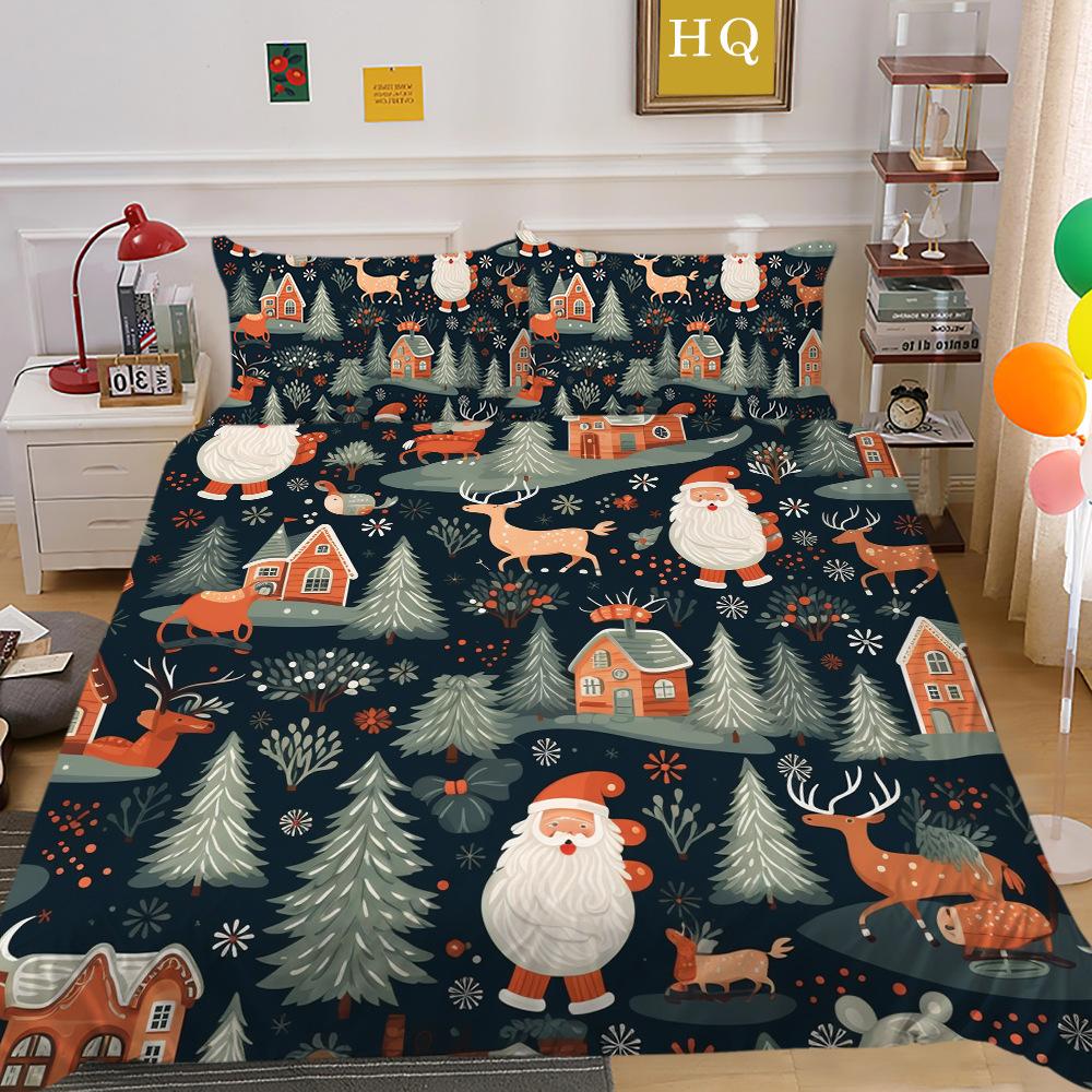 Рождественский Снежный Дом Наволочка из Полиэстера с 3D-принтом Пододеяльник Набор из двух или трех предметов EU Single 135*200
Рождественский Снежный Дом Наволочка из Полиэстера с 3D-принтом Пододеяльник Набор из двух или трех предметов EU Single 135*200