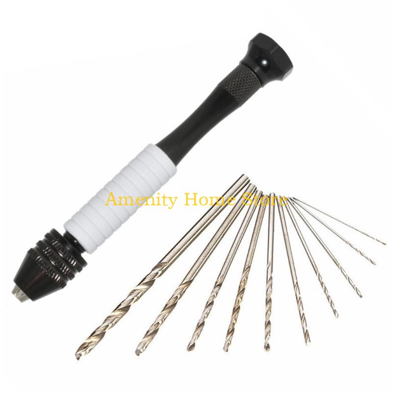F26C Mini Hand Drill Set Gift for Craft Lovers for Make Necklace Pendant Earring Bracelet Aluminum Alloy Hand Twist Drill
F26C Mini Hand Drill Set Gift for Craft Lovers for Make Necklace Pendant Earring Bracelet Aluminum Alloy Hand Twist Drill