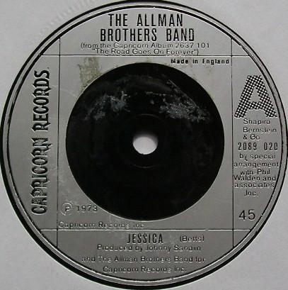 7inch Record ALLMAN BROTHERS BAND Jessica 2089020 Capricorn Recor 1976 UK Rock Used
7inch Record ALLMAN BROTHERS BAND Jessica 2089020 Capricorn Recor 1976 UK Rock Used