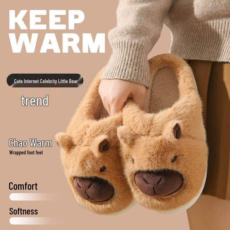 Capybara Fluffy Slippers for Women - Warm Cotton, Thick Sole, Indoor/Outdoor, Autumn/Winter 2025. 38-39 (Runs Small)
Capybara Fluffy Slippers for Women - Warm Cotton, Thick Sole, Indoor/Outdoor, Autumn/Winter 2025. 38-39 (Runs Small)
