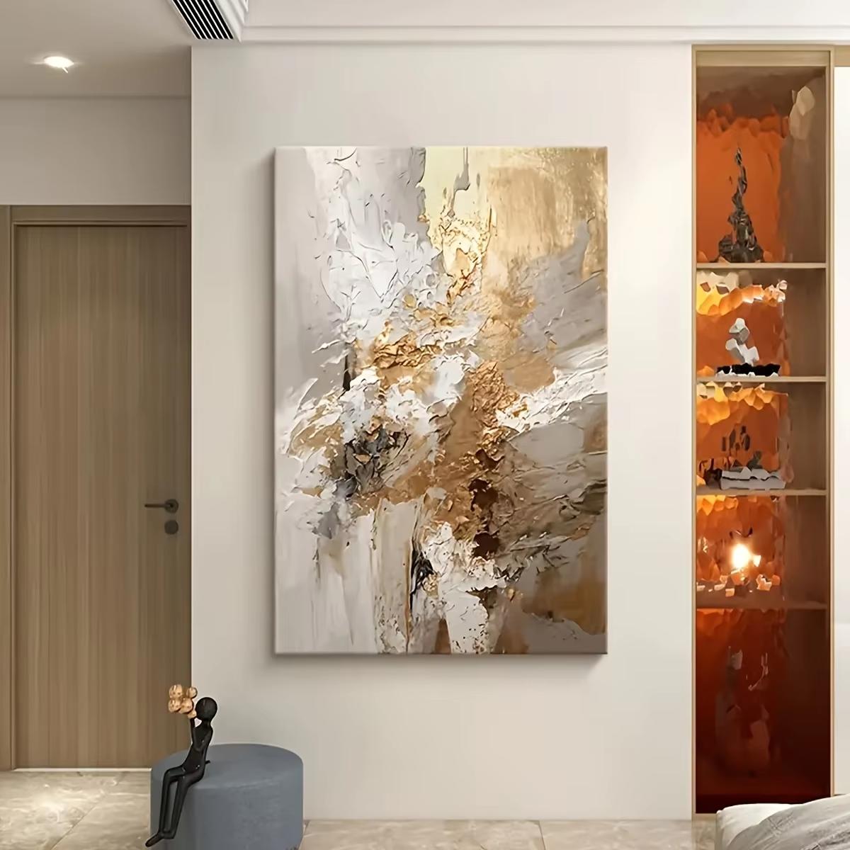 Large Abstract Art Print Canvas Poster - Elegant Golden, White & Black Swirl Design, Frameless Wall Decor for Living Room or Por (as the picture,50x100cm No Frame)
Large Abstract Art Print Canvas Poster - Elegant Golden, White & Black Swirl Design, Frameless Wall Decor for Living Room or Por (as the picture,50x100cm No Frame)