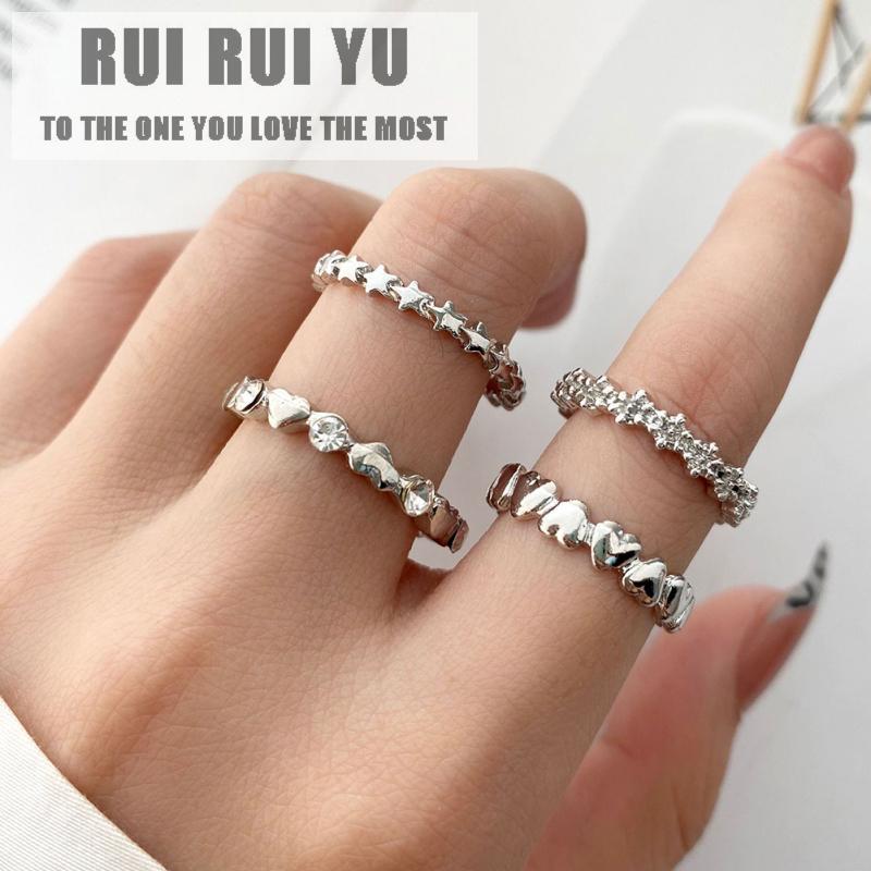 RUI RUI YU 4 шт., мужское и женское кольцо, инкрустированное стразами, кольцо на кулак, креативное кольцо с пентаграммой любви для подарка
RUI RUI YU 4 шт., мужское и женское кольцо, инкрустированное стразами, кольцо на кулак, креативное кольцо с пентаграммой любви для подарка
