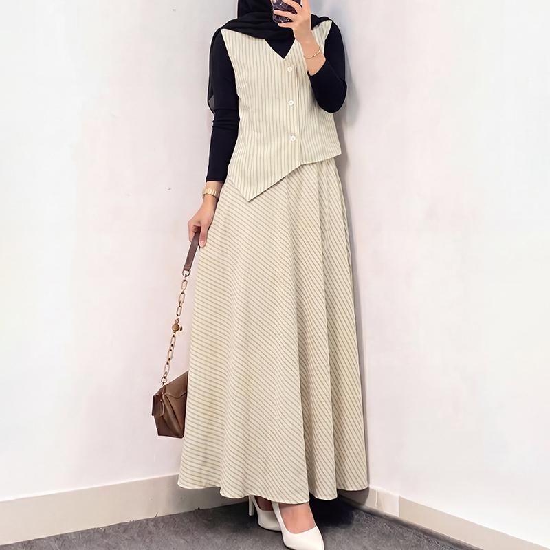 ZANZEA Women Splice Long Sleeve Blouse and Long Skirts Stripe Prin Two Piece Sets 5XL хакі
ZANZEA Women Splice Long Sleeve Blouse and Long Skirts Stripe Prin Two Piece Sets 5XL хакі