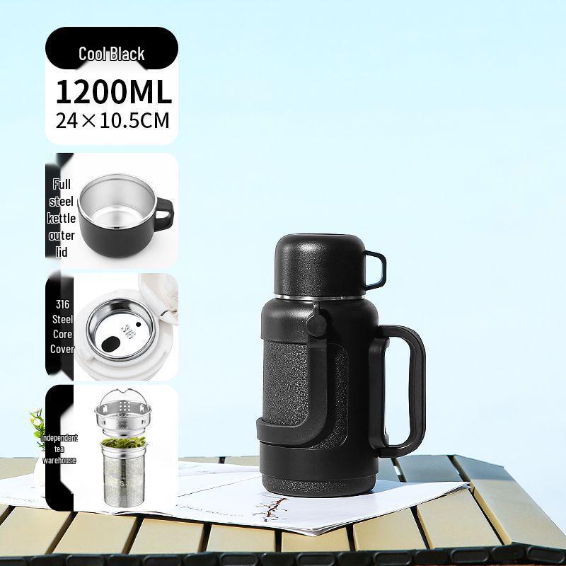 Extra Large Insulated 316 Stainless Steel Water Bottle for Home & Outdoor Use - Antibacterial & Durable 1200ml, Holds 2 Jin
Extra Large Insulated 316 Stainless Steel Water Bottle for Home & Outdoor Use - Antibacterial & Durable 1200ml, Holds 2 Jin