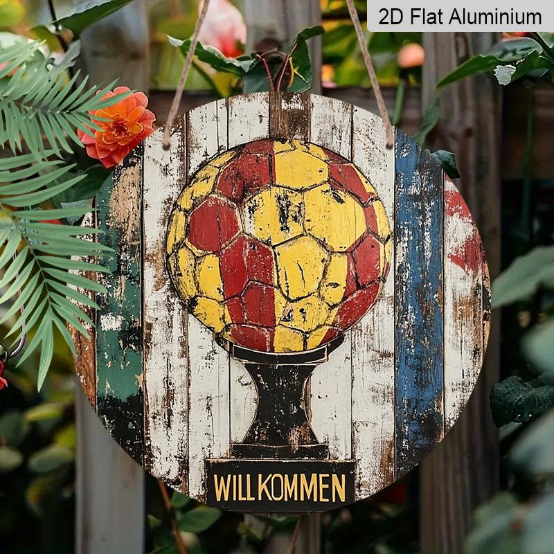 2D Flat Aluminum 7.87 Inch X 7.87 Inch European Style Football-themed Wall Decoration, World Cup Themed. Suitable for Cafes, Living Rooms, Kitchens 1pc
2D Flat Aluminum 7.87 Inch X 7.87 Inch European Style Football-themed Wall Decoration, World Cup Themed. Suitable for Cafes, Living Rooms, Kitchens 1pc