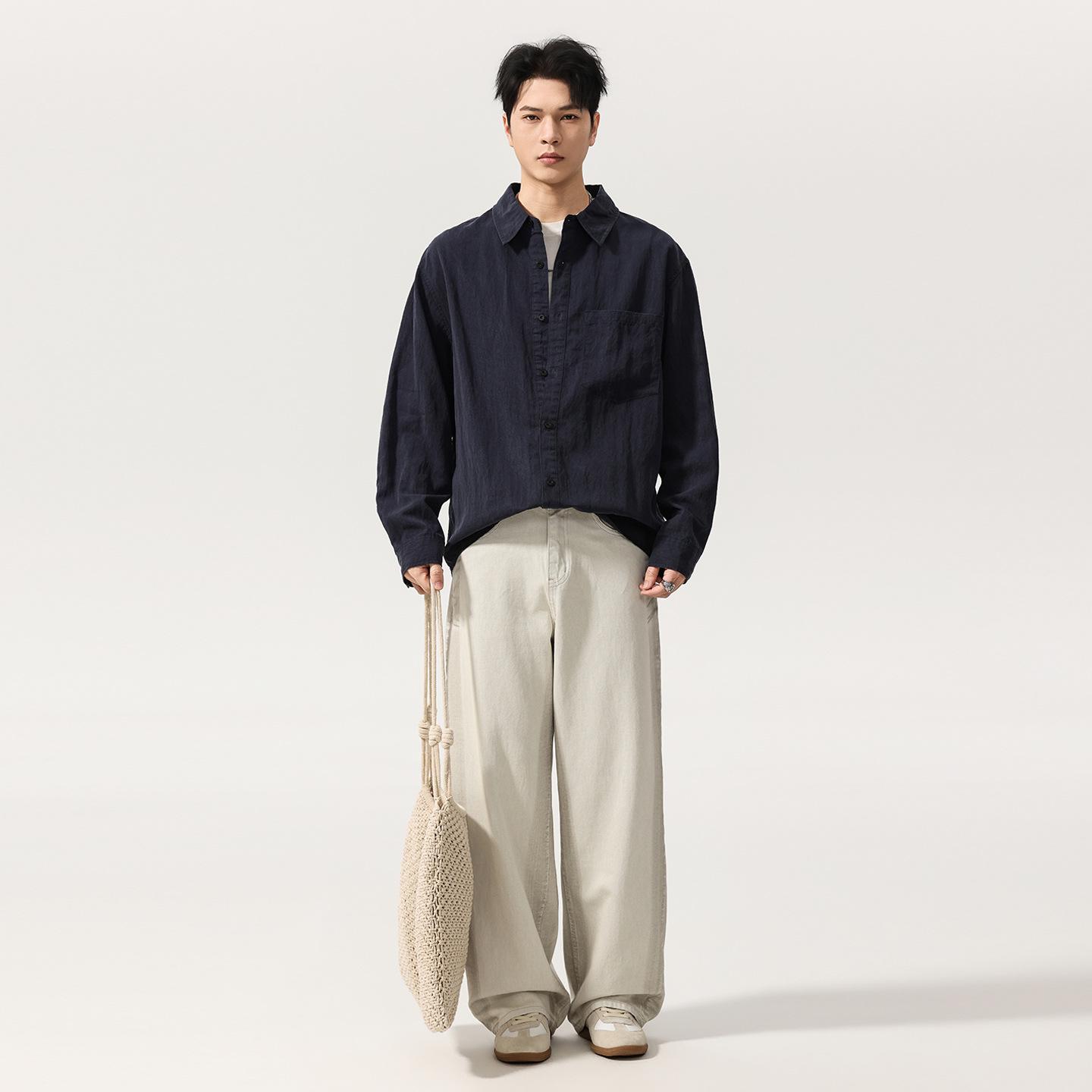 Fengshe Men s Tencel Lyocell Solid Color Lapel Long Sleeve Casual Minimalist Shirt Jacket XL
Fengshe Men s Tencel Lyocell Solid Color Lapel Long Sleeve Casual Minimalist Shirt Jacket XL