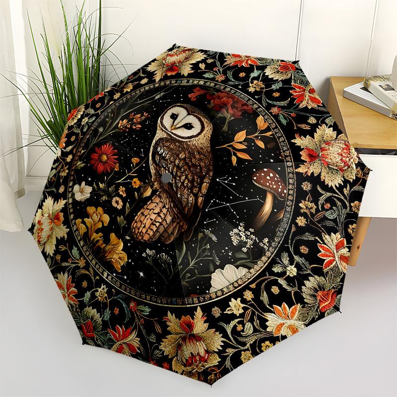 Owl, FloralThemed Automatic Opening and Closing Umbrella - 8 Ribs, Suitable for Leisure and Going Out, Outdoor Accessory, Gothic Style, Fash
Owl, FloralThemed Automatic Opening and Closing Umbrella - 8 Ribs, Suitable for Leisure and Going Out, Outdoor Accessory, Gothic Style, Fash