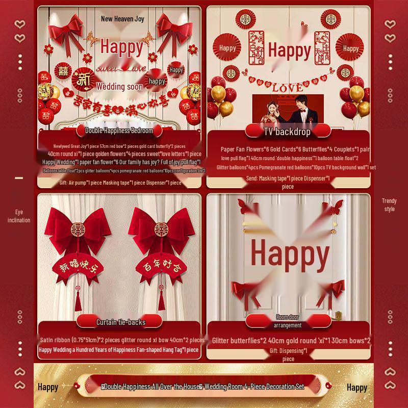 2025 Complete Wedding Room Decoration Set: Groom s & Bride s Sides, Full House Atmosphere
2025 Complete Wedding Room Decoration Set: Groom s & Bride s Sides, Full House Atmosphere