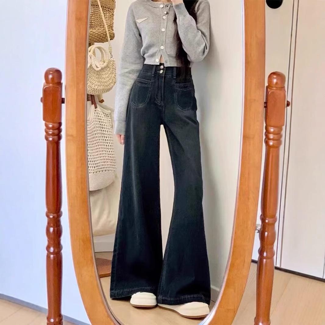 Women s Retro High-Waist Wide Leg Jeans - Spring/Fall, Plus Size, Light Luxury, Pear Shape Slimming. Large
Women s Retro High-Waist Wide Leg Jeans - Spring/Fall, Plus Size, Light Luxury, Pear Shape Slimming. Large