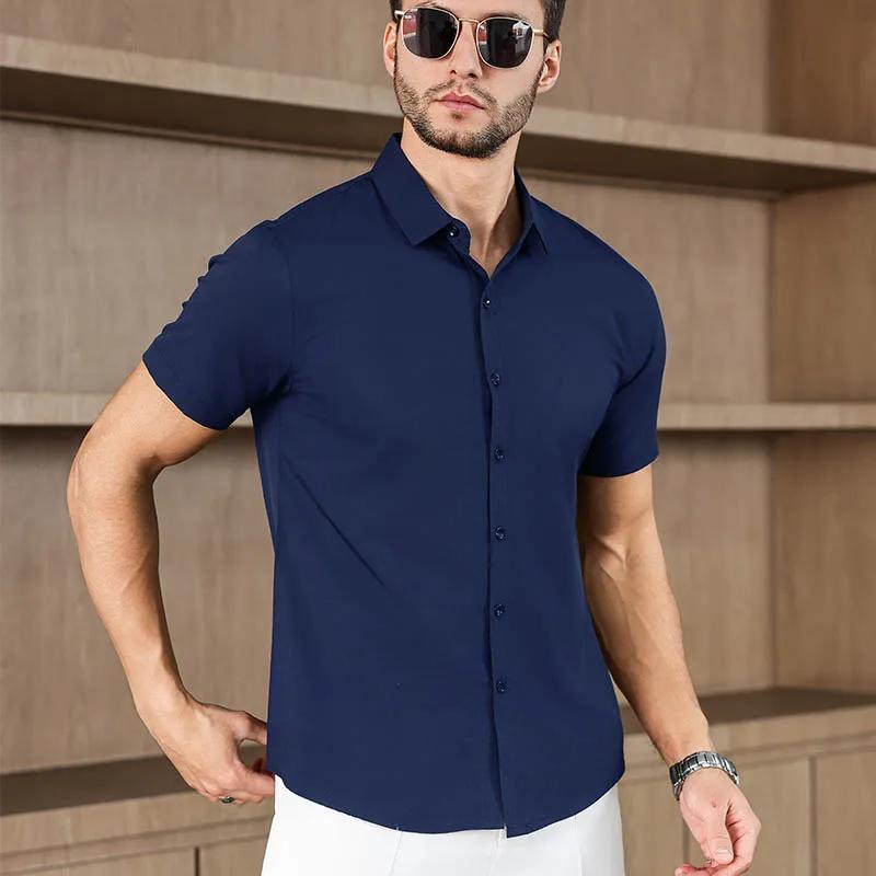 Men s Business Casual Solid Color Short Sleeved Shirt for Summer Fashion No Ironing Comfortable and Versatile Top XS
Men s Business Casual Solid Color Short Sleeved Shirt for Summer Fashion No Ironing Comfortable and Versatile Top XS
