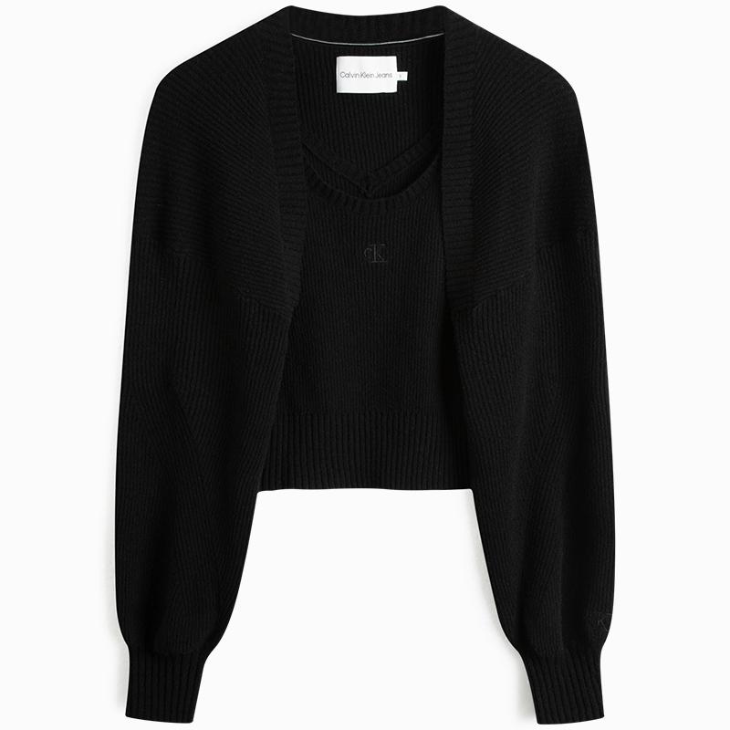 Calvin Klein Solid Color Knit Lantern Sleeve Sweater Women tops Space-Black J221665BEH M
Calvin Klein Solid Color Knit Lantern Sleeve Sweater Women tops Space-Black J221665BEH M