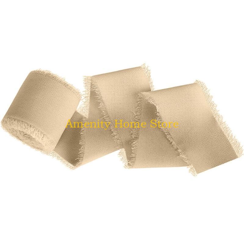 F26C Chiffon Ribbon 1.57InX5.46Yd Handmade Fringe Chiffon Silk Ribbon for Wedding Invitations, Bridal Bouquets, Gifts Wrap
F26C Chiffon Ribbon 1.57InX5.46Yd Handmade Fringe Chiffon Silk Ribbon for Wedding Invitations, Bridal Bouquets, Gifts Wrap