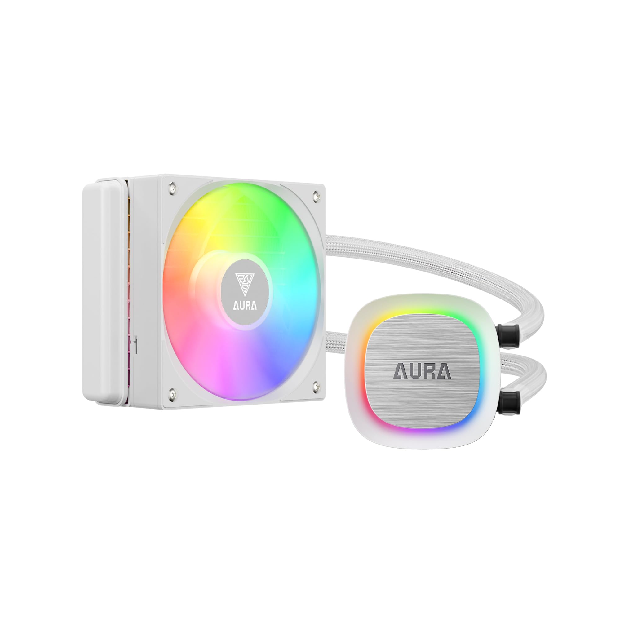 GAMDIAS 120mm AIO Water Cooler CPU Motherboard ARGB SYNC Rotating Pump Housing 30 Types of Light Effects Compatible with Intel LGA 1700 AMD AM5 White білий
GAMDIAS 120mm AIO Water Cooler CPU Motherboard ARGB SYNC Rotating Pump Housing 30 Types of Light Effects Compatible with Intel LGA 1700 AMD AM5 White білий