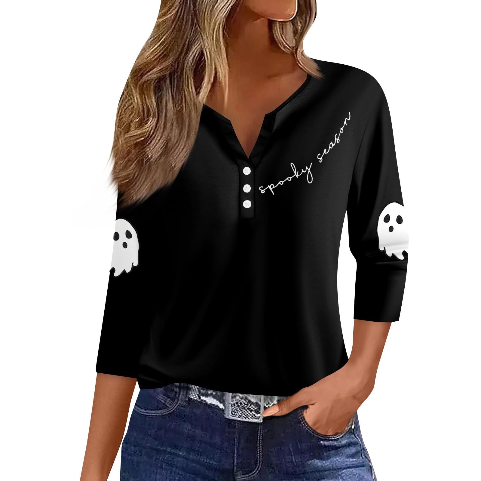 Жен. Футболка Футболка С принтом Пуговицы Рукав 3/4Ежедневно Выходные Мода Классический Топ с v-образным вырезом Обычный L чёрный
Жен. Футболка Футболка С принтом Пуговицы Рукав 3/4Ежедневно Выходные Мода Классический Топ с v-образным вырезом Обычный L чёрный