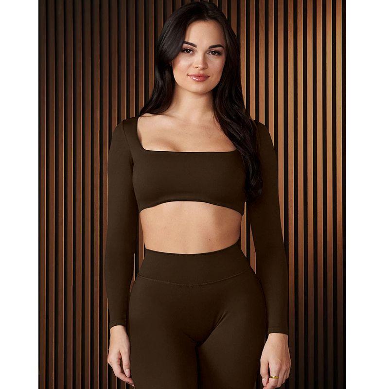 Модная тренировочная женская футболка с длинным рукавом на осень и зиму, сексуальная облегающая короткая спортивная майка для улицы, облегающая одежда для бега и йоги Jiao Tea Cafe L
Модная тренировочная женская футболка с длинным рукавом на осень и зиму, сексуальная облегающая короткая спортивная майка для улицы, облегающая одежда для бега и йоги Jiao Tea Cafe L