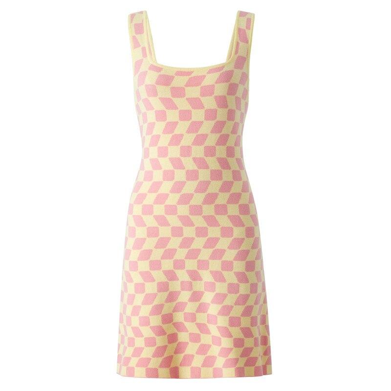2023 Women s Knitting Tank Dress Fashion Y2K Checkerboard Print Sleeveless Square Neck Bodycon Casual Mini Short Dress L помаранчевий
2023 Women s Knitting Tank Dress Fashion Y2K Checkerboard Print Sleeveless Square Neck Bodycon Casual Mini Short Dress L помаранчевий