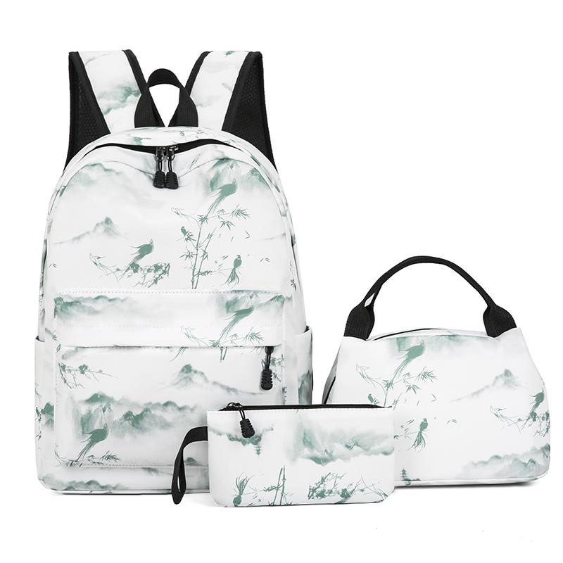 3 шт./компл. китайские нейлоновые рюкзаки с принтом в стиле стирки чернил для подростков, девочек, дорожные сумки через плечо Mochila, студенческие сумки-пеналы зелёный
3 шт./компл. китайские нейлоновые рюкзаки с принтом в стиле стирки чернил для подростков, девочек, дорожные сумки через плечо Mochila, студенческие сумки-пеналы зелёный