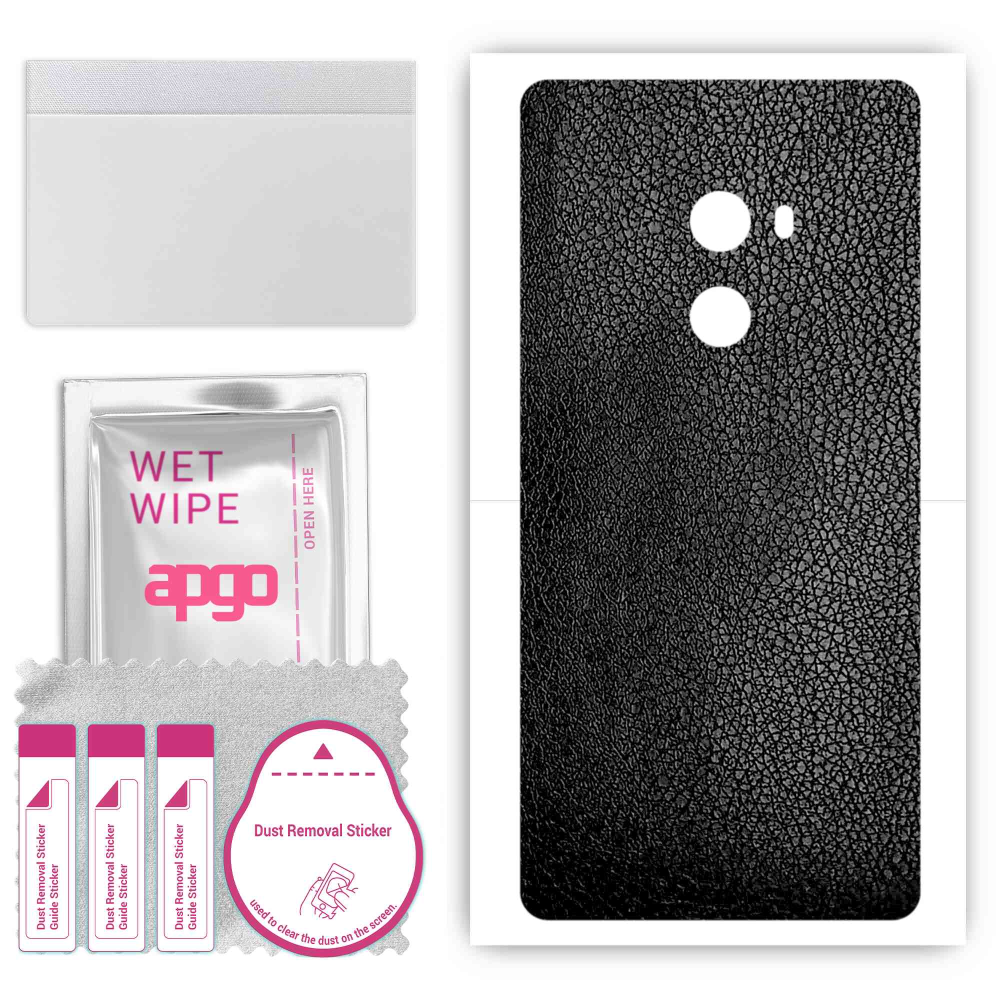 Apgo Protective Skin Sticker for the back compatible with Xiaomi Mi Mix, Wrap Film, Foil, Vinyl - Pattern Black Leather
Apgo Protective Skin Sticker for the back compatible with Xiaomi Mi Mix, Wrap Film, Foil, Vinyl - Pattern Black Leather