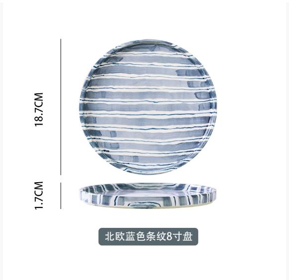 8in Hand-painted Striped Ceramic Plate, Afternoon Tea Dessert Plate,High-value Kitchen Utensil Western Dish Plate Cute Plates
8in Hand-painted Striped Ceramic Plate, Afternoon Tea Dessert Plate,High-value Kitchen Utensil Western Dish Plate Cute Plates