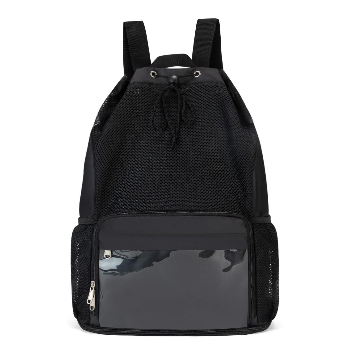 Drawstring backpack sand-proof beach backpack with shoe compartment and wet pocket waterproof mesh beach bag
Drawstring backpack sand-proof beach backpack with shoe compartment and wet pocket waterproof mesh beach bag