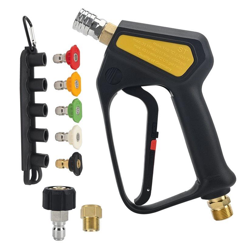 M22 Inlet-14Mm 4500PSI Swivel Trigger Gun- High-Pressure With 3/8 Quick Connect
M22 Inlet-14Mm 4500PSI Swivel Trigger Gun- High-Pressure With 3/8 Quick Connect