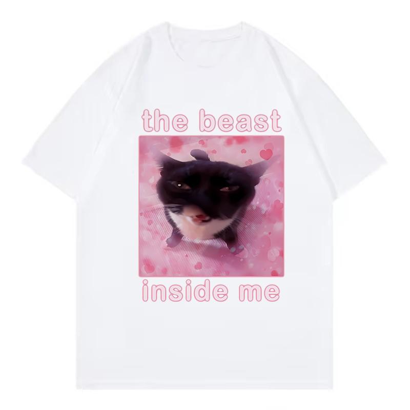 The Beast Inside Me Cat Funny T Shirts Unisex Cat Tshirt Round Neck Short Sleeve Trendy Tee Shirt Streetwear Vintage T Shirt 4XL
The Beast Inside Me Cat Funny T Shirts Unisex Cat Tshirt Round Neck Short Sleeve Trendy Tee Shirt Streetwear Vintage T Shirt 4XL