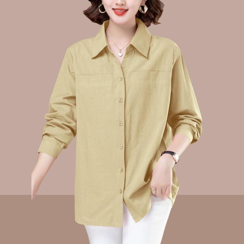 Middle-aged Women s Shirts, Middle-aged and Elderly Women s Versatile Korean Style Large Size Pure Cotton Shirts, Loose and Western Style Tops 5XL жовтий
Middle-aged Women s Shirts, Middle-aged and Elderly Women s Versatile Korean Style Large Size Pure Cotton Shirts, Loose and Western Style Tops 5XL жовтий