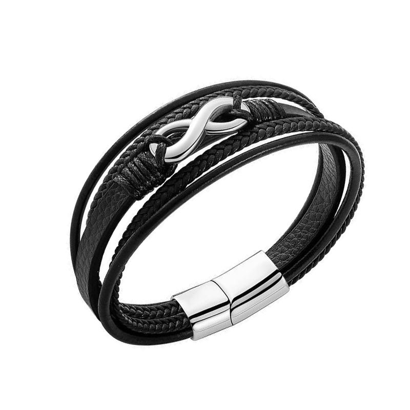 Multi Strand PU Bracelet Stainless Steel Magnetic Suction Buckle Simple Fashionable Bracelet Jewelry Steel Color
Multi Strand PU Bracelet Stainless Steel Magnetic Suction Buckle Simple Fashionable Bracelet Jewelry Steel Color