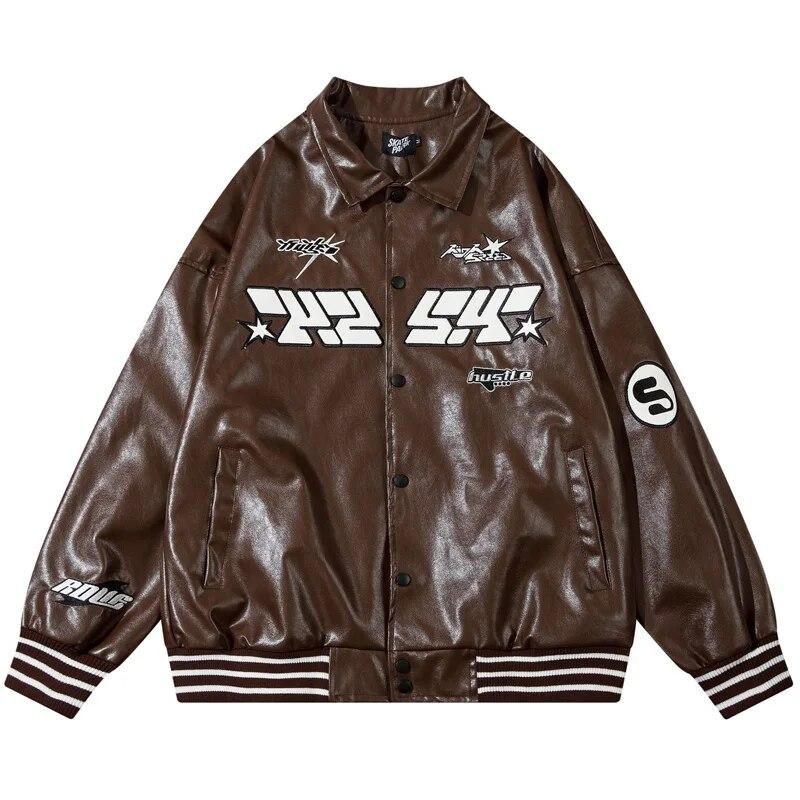 American Street Motorcycle Style Lapel PU Leather Jacket Mens Casual Fashion Loose Embroidered Jackets Men Hip-hop Baseball Coat
American Street Motorcycle Style Lapel PU Leather Jacket Mens Casual Fashion Loose Embroidered Jackets Men Hip-hop Baseball Coat