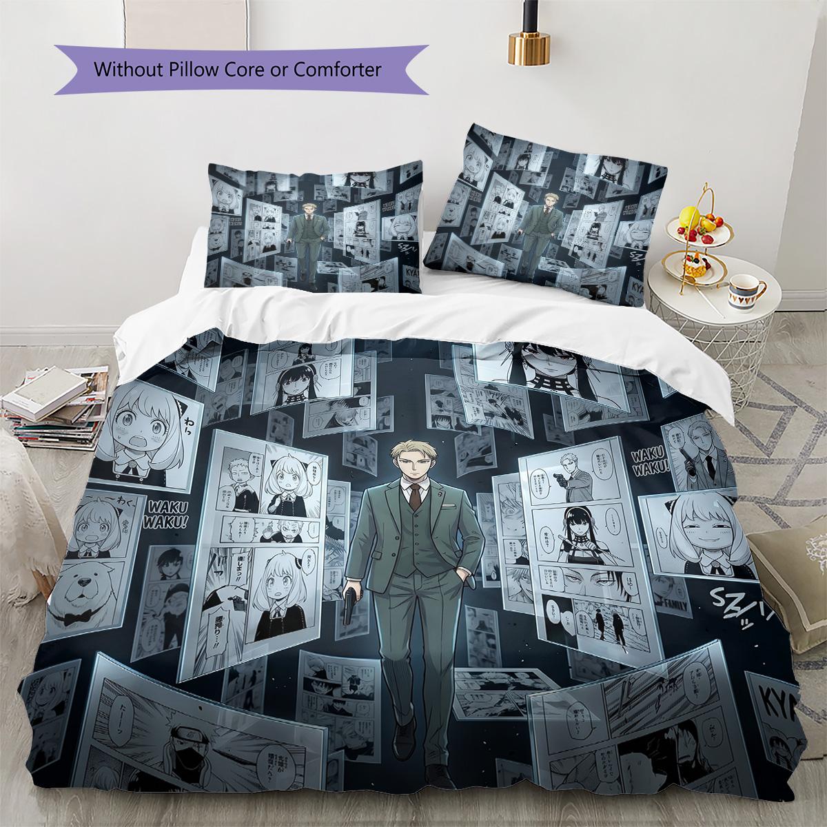 SPY×FAMILY Patterned Bedding Pillowcase & Duvet Cover Set for Home Decor Birthday Gift (1 * duvet cover + 2 * pillowcase, without core) 135x200cm
SPY×FAMILY Patterned Bedding Pillowcase & Duvet Cover Set for Home Decor Birthday Gift (1 * duvet cover + 2 * pillowcase, without core) 135x200cm