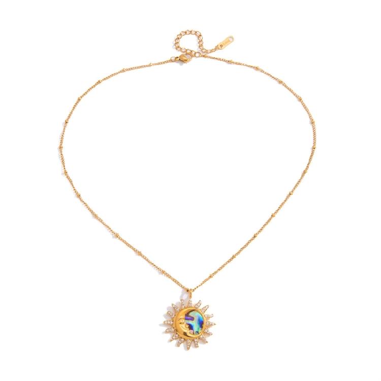 Beautiful Handcraft Shell Pendant Necklace With Sun Symbol And Crystals Desogns 1
Beautiful Handcraft Shell Pendant Necklace With Sun Symbol And Crystals Desogns 1