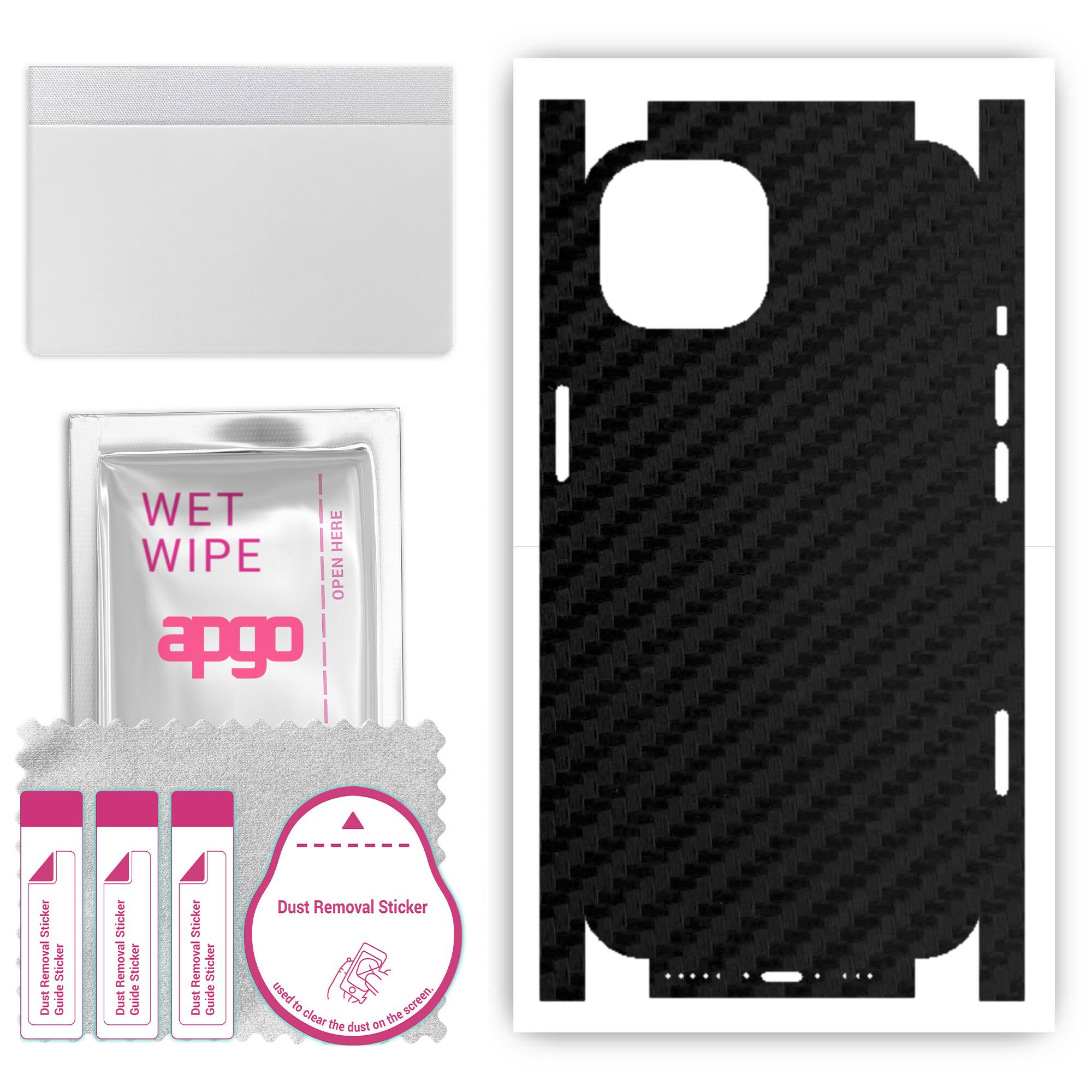 Apgo Protective Skin Sticker for the back+sides compatible with Apple iPhone 13, Full Wrap Film, Foil, Vinyl - Pattern Carbon Black
Apgo Protective Skin Sticker for the back+sides compatible with Apple iPhone 13, Full Wrap Film, Foil, Vinyl - Pattern Carbon Black