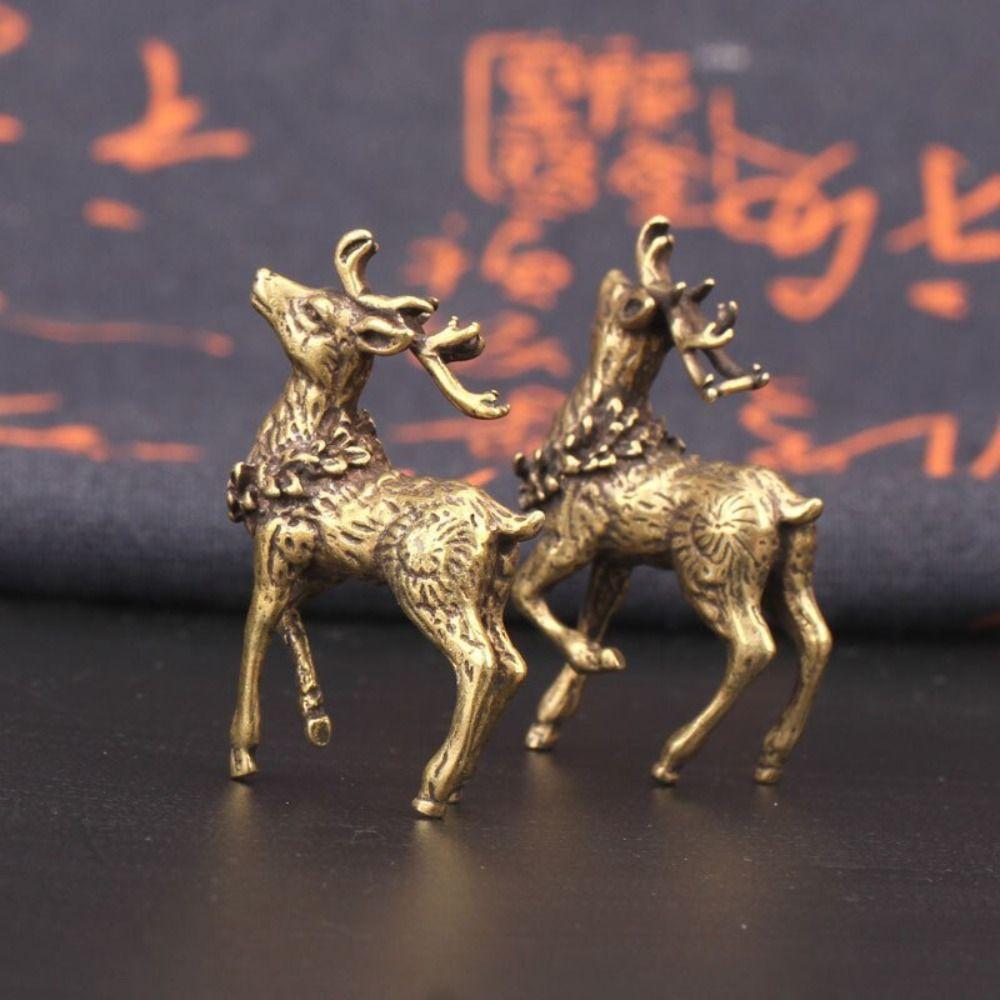 2Pcs/set Elk Deer Figurines Pure Copper Pocket Copper Deer Pure Copper Elk Living Room 2pcs
2Pcs/set Elk Deer Figurines Pure Copper Pocket Copper Deer Pure Copper Elk Living Room 2pcs