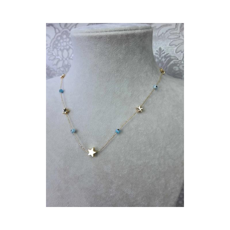 By Tim Desing Женское ожерелье Starry Evil Eye Beads Ожерелье из 22-каратного золота с покрытием 45 cm золотой
By Tim Desing Женское ожерелье Starry Evil Eye Beads Ожерелье из 22-каратного золота с покрытием 45 cm золотой
