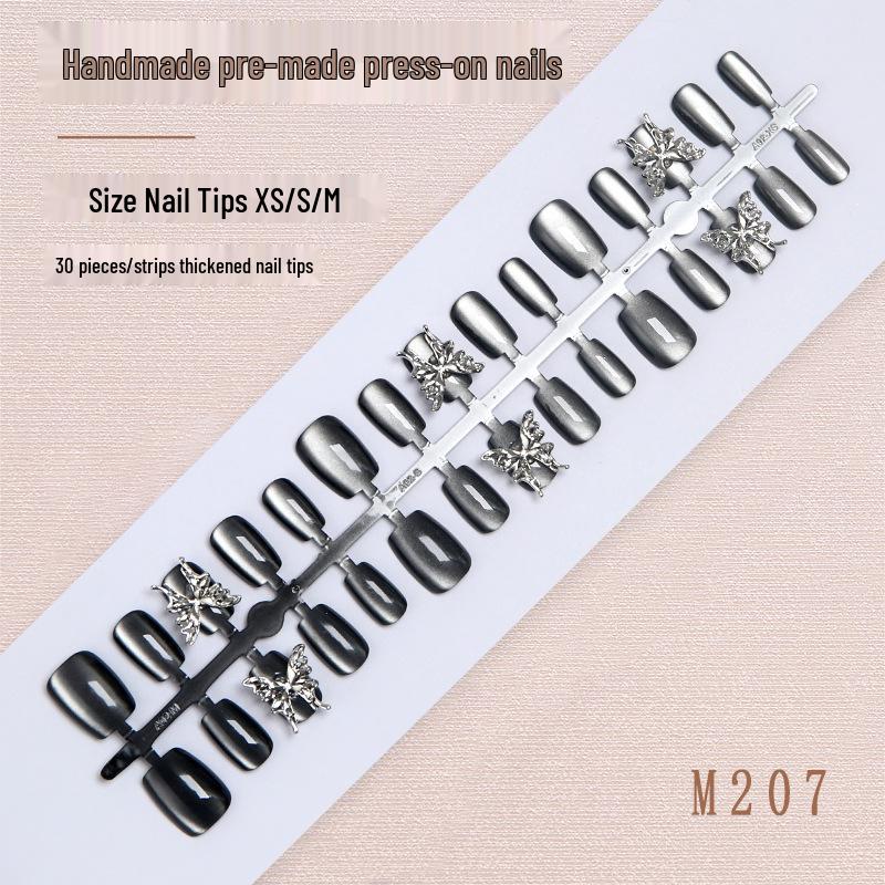 High-End Handmade Short Summer Press-On Nails - Liquid Butterfly Cat Eye Design (30-Piece Set)
High-End Handmade Short Summer Press-On Nails - Liquid Butterfly Cat Eye Design (30-Piece Set)