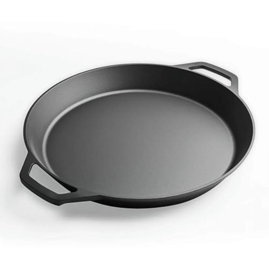 24-inch cast iron frying pan with dual auxiliary handles nitrogen-treated for rust resistance suitable for stoves/grills/campfi чорний
24-inch cast iron frying pan with dual auxiliary handles nitrogen-treated for rust resistance suitable for stoves/grills/campfi чорний