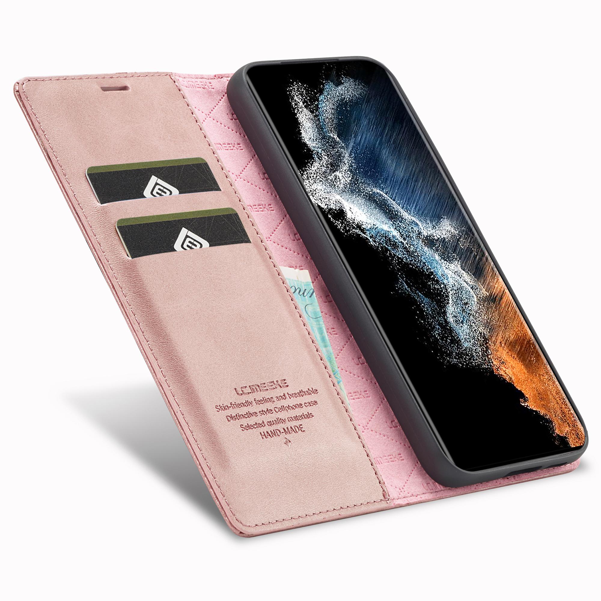 LC.IMEEKE For Samsung Galaxy S23+ Drop-proof PU Leather Folio Flip Case Wallet Stand Magnetic Auto-absorbed Cell Phone Cover Pink
LC.IMEEKE For Samsung Galaxy S23+ Drop-proof PU Leather Folio Flip Case Wallet Stand Magnetic Auto-absorbed Cell Phone Cover Pink